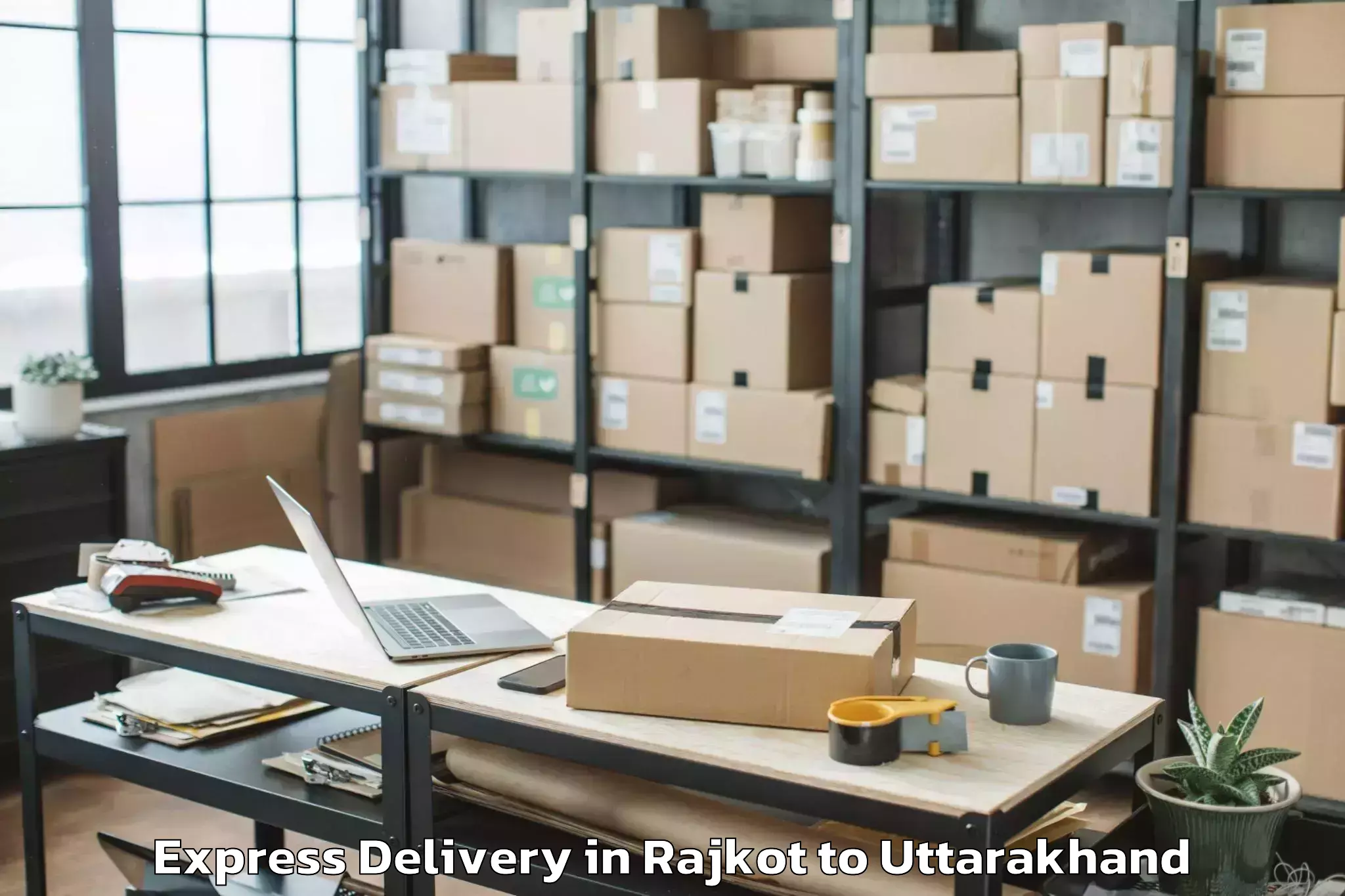 Professional Rajkot to Bazpur Express Delivery